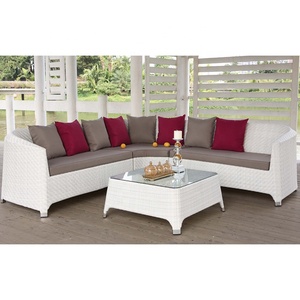 أريكة زاوية خارجية من OSMEN Edinburgh 4 طقم V أثاث من الخوص الخوص الخوص - Product Image 2