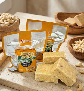 LIBRA NutriNut Cashew Cereal Compressed Biscuits 195g Crispy Texture Rich Cashew Flavor Energy Packed Nutritious <b>Snack</b> - Product Image 1