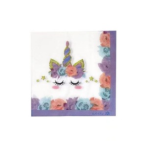 Màu Tím Unicorn chủ đề dùng một lần bên Bộ đồ ăn đặt khăn giấy ly trang trí độc đáo cho những dịp lễ hội-nhà máy bán buôn - Product Image 5