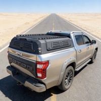 Couverture de benne rigide en alliage d'aluminium sur mesure pour pick-up universels (benne de 2 m) - Étanche, installation sans perçage en option