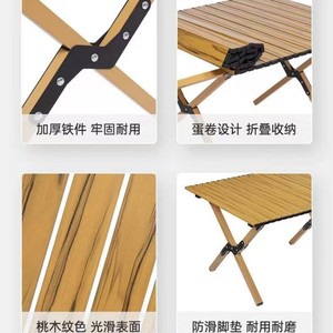 ชุดโต๊ะและเก้าอี้พับได้ Xinjingqi ทำจากเหล็ก ผ้า Oxford พกพาสะดวก ใช้สำหรับตั้งแคมป์กลางแจ้ง ชายหาด - Product Image 5