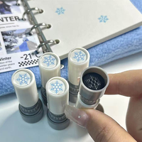 Tampons encreurs personnalisés avec logo, en plastique photosensible, impression numérique, ronds, en caoutchouc, Kawaii, pour le bricolage