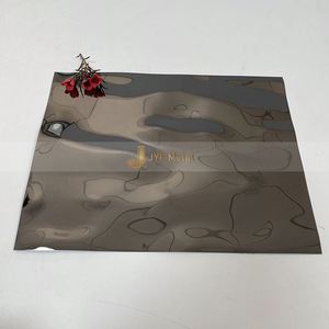 Plaque en acier inoxydable série EX820 300, design à effet d'ondulation, décoration murale intérieure, taille personnalisée, services de pliage, découpe et soudage - Product Image 1