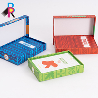 Jeu de cartes éducatif personnalisé pour la famille et les fêtes, avec impression sur papier, logo sur mesure et boîte rigide écologique