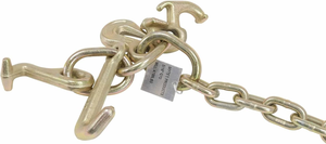 Cadena de remolque soldada con gancho en J de vástago largo de 15 pulgadas G70, conjunto de ganchos RTJ y ganchos de agarre, correa de amarre para cadena de remolque con gancho en J y R para elevación - Product Image 5
