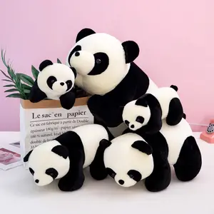 Popular Cartoon Plush Panda Animal Toys PP Cotton Filled Soft Touch Comfortable Throw Pillow Sleeping Plush Toy