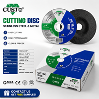 Disque de coupe métallique CUSTO 4 pouces 100x3mm pour meuleuse d'angle, disque abrasif OEM en oxyde d'aluminium, carbure de silicium, zircone, alumine
