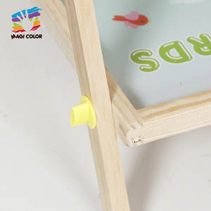 木制磁性双面儿童画架板立式绘图和书写板，带字母计数珠W12B314 - Product Image 5