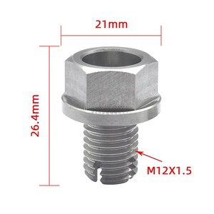 Kit de réparation universel pour bouchon de vidange d'huile - Bouchon de vidange autotaraudeur en acier inoxydable M12x1.5 avec système magnétique, joint torique et joint en cuivre - Product Image 4