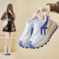 Nouvelles Chaussures de Course à Lacets pour Femmes Forrest Gump KS095 Printemps 2026, Semelle Épaisse et Souple, Rehaussantes, pour Étudiantes