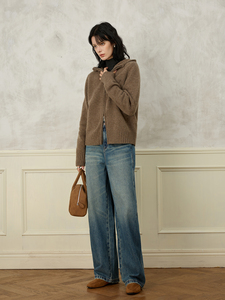 YUANBOFEI Venta al <span class=keywords><strong>por</strong></span> <span class=keywords><strong>Mayor</strong></span> de <span class=keywords><strong>Jeans</strong></span> Personalizados de Alta Calidad, Pantalones Vaqueros Transpirables de Pierna Ancha, Corte Holgado, <span class=keywords><strong>Jeans</strong></span> de Pierna Recta para Mujer - Product Image 3