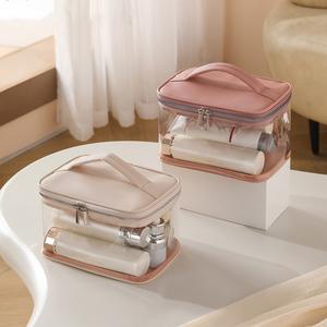 Bolsa de Maquillaje de PVC Personalizada para <span class=keywords><strong>Mujer</strong></span>, Bolsa de Almacenamiento de Cosméticos de Gran Capacidad, Impermeable, Portátil - Product Image 3