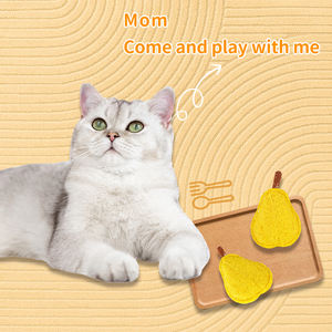 Juguete de seda para gatos con forma de calabaza, herramientas para limpiar y rechinar los dientes, para el autoentretenimiento, suministros transfronterizos para mascotas, marca Loofah, peras de menta para gatos - Product Image 4