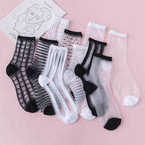 Nueva Colección de Verano: Calcetines de Mujer <span class=keywords><strong>Cass</strong></span>, Ligeros, Transparentes, a Rayas, Hasta la Rodilla, Modernos, Estilo Influencer - Product Image 3