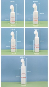 Flaconi Dispenser in <span class=keywords><strong>Plastica</strong></span> Personalizzabili da 100ml, 120ml, 150ml, 200ml, 250ml per Cura della Pelle, Shampoo e Sapone Schiumogeno da <span class=keywords><strong>Bagno</strong></span> - Product Image 4