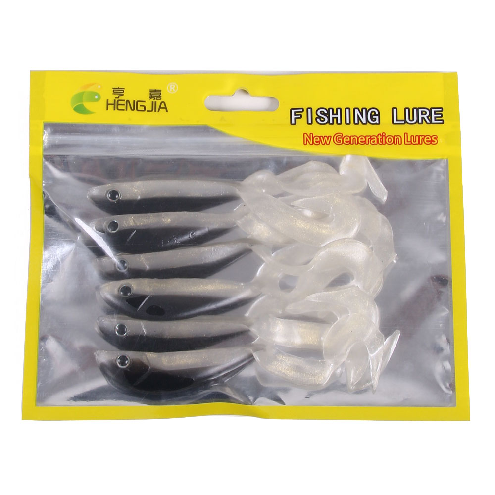 10 Esche In Gomma Morbida 12,3 Cm / 9 G – Coda A Pagaia Per Bass, Lucci, Salmoni