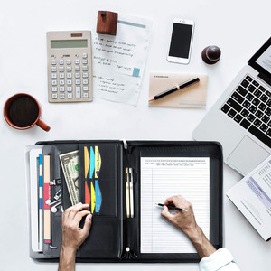 业务组合文件夹简历/文档整理器笔记本13英寸拉链挂片pad皮革组合装订 - Product Image 6