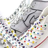 Lacets de chaussures de sport HenHenAi en polyester imprimé, tressés plats, personnalisés, haute résistance, accessoires de qualité supérieure