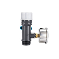 Vanne de régulation de pression d'eau réglable de 3/4 pouce avec manomètre pour système d'irrigation de jardin