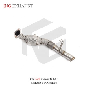 ING <span class=keywords><strong>Tubo</strong></span> <span class=keywords><strong>di</strong></span> <span class=keywords><strong>Scarico</strong></span> Dritto in Acciaio Inox per Ford Focus RS 2.3T, Alta Qualità con Scudo Termico, Parti Auto Performance - Product Image 4