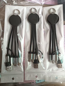 Porte-clés personnalisé avec logo, câble de charge USB 3 en 1, ports multifonctions, câble de charge 3 en 1, lumière LED lumineuse pour cadeau - Product Image 6