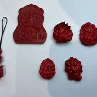 Collier artisanal en pierre de grès rouge cinabre, Bouddha Maitreya pour homme et femme, cadeaux pour enfants, musculation
