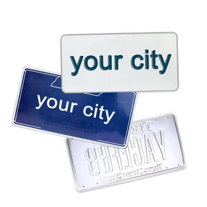 Placa de matrícula de logotipo personalizado en relieve para vehículos, placa de cartel de estaño en blanco de aluminio para sublimación de coche reflectante decorativa del Reino Unido - Product Image 2