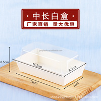 Couvercle Transparent Rectangulaire Carré Papier Emballage En Plastique Dessert Gâteau Snack Boîtes avec Couvercle Boîte De Papier Kraft