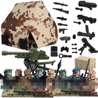 Kit d'armes de tente, ensemble de jouets militaires, blocs de construction, scène de bataille, jouet de guerre militaire, équipement militaire, ensemble d'équipement pour garçons