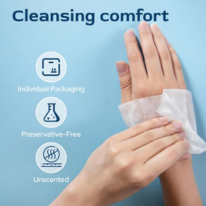 निजी लेबल व्यक्तिगत रूप से लपेटे गए शराब मुक्त बाँझ नमकीन घोल सैनिटाइजिंग वाइप्स डिस्पोजेबल - Product Image 4