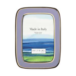 Beltrami Photo <b>Frame</b> 4x6 Silver Plated Enamel Gold Finish <b>Metal</b> <b>Frame</b> - Product Image 1