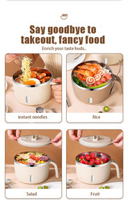 Ciotola domestica per bambini 304 <span class=keywords><strong>acciaio</strong></span> inossidabile in metallo circolare insalatiera con coperchio Lunch Box con <span class=keywords><strong>porta</strong></span> telefono - Product Image 4