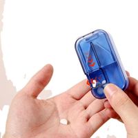 Boîte à pilules mini personnalisable en PP, conteneur Vitamix, étui à pilules de qualité alimentaire avec coupe-pilules et emballage