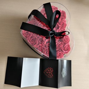 DREA วันวาเลนไทน์ งานแต่งงาน คริสต์มาส ขายส่ง อะคริลิก หรูหรา โปร่งใส ลายภาพนิ่ง ดอกไม้ บรรจุภัณฑ์ รูปหัวใจ - Product Image 4