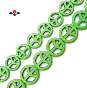 YMJ Multi blu bianco <span class=keywords><strong>verde</strong></span> rosso colore Howlite turchese perline di <span class=keywords><strong>pietra</strong></span> 15mm 20mm sfuso disco perlina moneta per la vendita di gioielli - Product Image 3