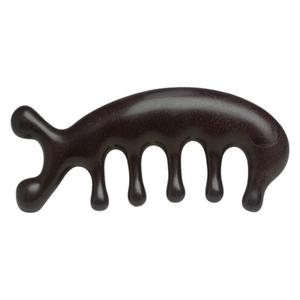 Sandalwood Scalp Massage Comb Five Tooth Dolphin Shape For Head Meridian Therapy 10cm Or Less - Product Image 2