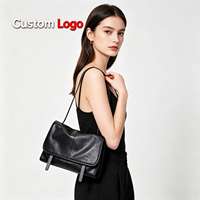 Nouveau Sac Messager en Cuir Véritable Tendance Été 2026 – Sac Bandoulière Décontracté pour Femme avec Fermeture à Rabat Souple et Simple