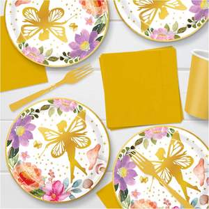 Assiettes en papier jetables OEM de 7 pouces, design floral moderne pour anniversaire de filles, fête du thé en plein air, directement de l'usine - Product Image 3