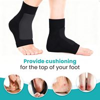 Protège-tibias et protège-talons en gel pour patinage sur glace et hockey, avec protection malleolaire et anti-frottement pour la cheville et le tendon d'Achille, pour bottes hautes