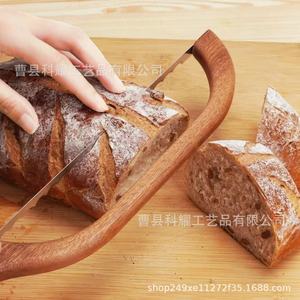 <b>Bread</b> <b>Knife</b> Wooden Handle Stainless Steel Blade 12 In Above For Home Kitchen Slicing - Product Image 2