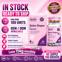 OKTW Capsules Détox Minceur à la Coque de Psyllium pour la Détoxification et la Perte de Poids, en Stock, Échantillons Gratuits, Marque Privée, OEM
