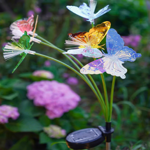 Colorful Butterfly Insect Light Stake for Garden Yard Flower <b>Bed</b> Outdoor Landscape Decoration Display - Product Image 1