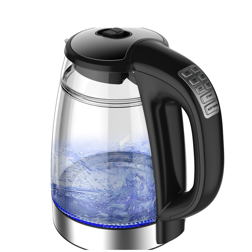Настраиваемая кухонная бытовая техника, недорогой многофункциональный электрический стеклянный чайник с контролем температуры