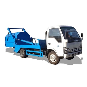 รถบรรทุก ISUZU ELF 4X2 แบบไฮดรอลิกฮุคลิฟท์ สำหรับขนส่งตู้คอนเทนเนอร์ขยะและการทำความสะอาดเมืองอัจฉริยะ  ลดราคาพิเศษ - Product Image 1