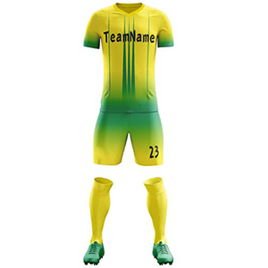 Uniforme de Fútbol Personalizado de la Selección <span class=keywords><strong>Colombia</strong></span>, Estilo Americano, Marca Canadiense, en Colores Amarillo, Rojo y Negro - Product Image 4