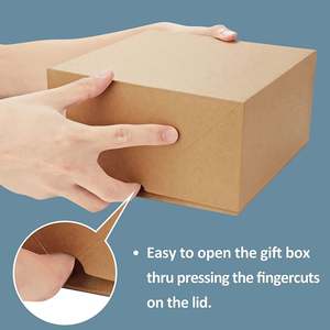 Caja de Regalo de Papel Kraft Reciclado Marrón con Logotipo Personalizado, Varias Especificaciones, Envío Gratuito - Product Image 4