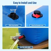 Réservoir d'eau pliable en bâche PVC tissée 1000D, imperméable et anti-UV, avec robinet, pour camping, urgence et sécheresse