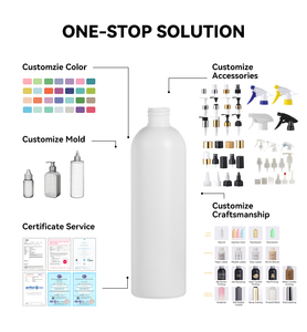 Ensemble de flacons de soins de la peau personnalisés, flacons carrés pour après-shampoing, flacons en plastique pour cosmétiques, flacons pour le lavage du visage et du corps avec pompe à lotion - Product Image 5