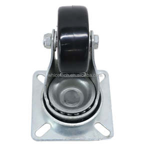 عجلة القطر الخارجي: 2 "مع تحمل مادة سوداء: الصلب + البلاستيك عجلات الفريزر قطع غيار الثلاجة - Product Image 5