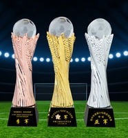Trophées en résine sportive personnalisés Hypercrafts, médailles en cristal or, argent, bronze pour le football, le soccer, le basketball, impression UV